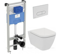 Комплект унитаз и инсталляция Ideal Standard i.Life B пневматическая с кнопкой IP001401