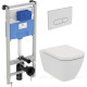 Комплект унитаз и инсталляция Ideal Standard i.Life B пневматическая с кнопкой IP001401