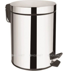 Ведро для мусора Aquanet 8 л никель 8074SS