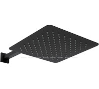 Верхний душ Allen Brau INFINITY с держателем 430 мм 300x300 мм черный матовый 5.21A19-31