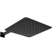 Верхний душ Allen Brau INFINITY с держателем 430 мм 300x300 мм черный матовый 5.21A19-31