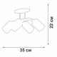 Люстра на штанге Vitaluce V2833 V2833-1/4PL
