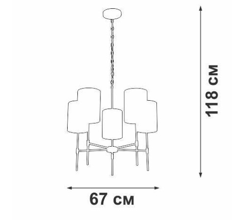 Подвесная люстра Vitaluce V2863 V2863-1/5