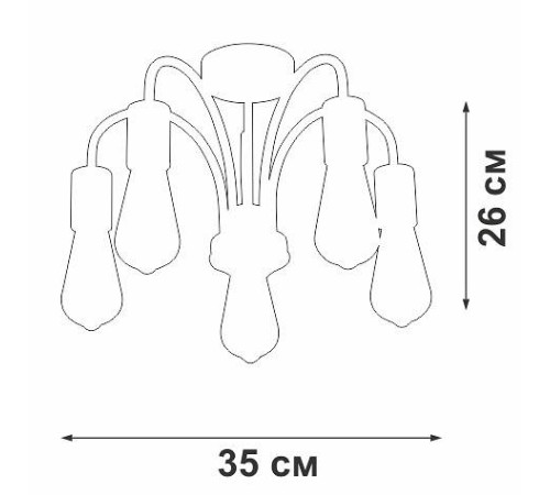 Люстра на штанге Vitaluce V3024 V3024-1/5PL