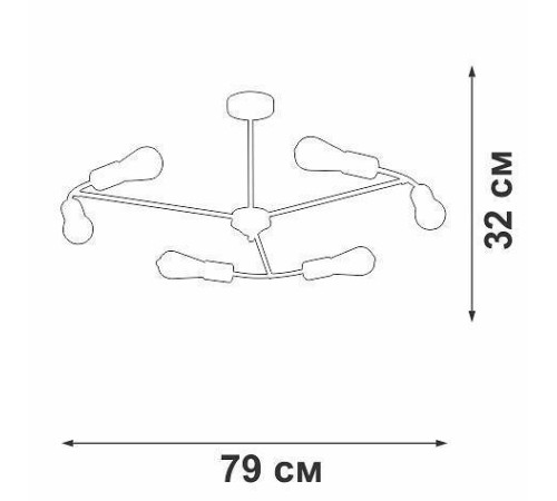Люстра на штанге Vitaluce V3025 6 ламп V3025-1/6PL