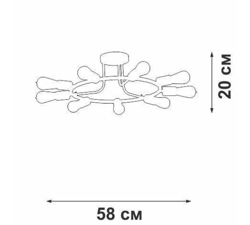 Потолочная люстра Vitaluce V3797 V3797-1/9PL