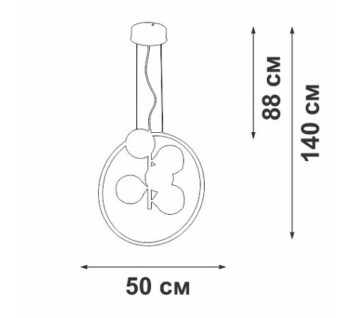Подвесная люстра Vitaluce V3889DT V3889DT-1/5+1S