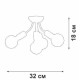 Потолочная люстра Vitaluce V3927 V3927-1/4PL