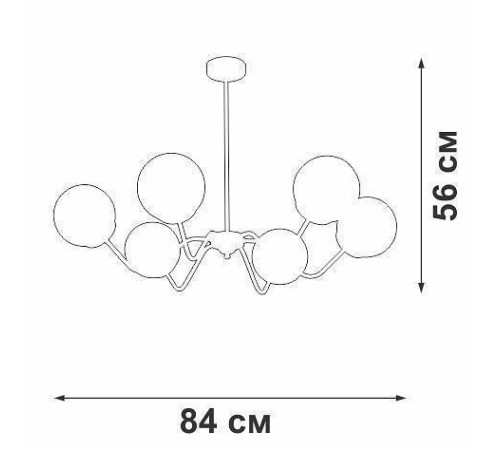 Люстра на штанге Vitaluce V42740 V42740-8/6PL