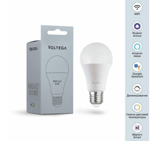 Лампа светодиодная с управлением через Wi-Fi Voltega Wi-Fi bulbs 2429