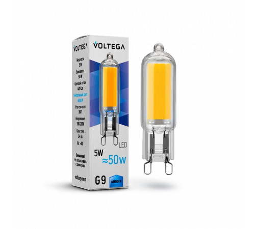 Лампа светодиодная Voltega Capsule 5 Вт G9 4000 K 7091