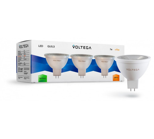 Лампа светодиодная Voltega GU5.3 7Вт 2800K 7178