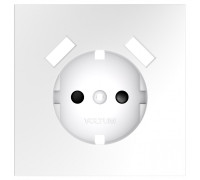 Накладка для розетки с заземлением и со шторками и 2хUSB type A Voltum S70 VLS000902
