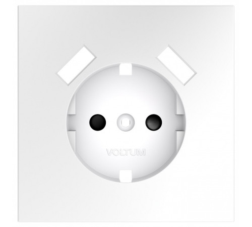 Накладка для розетки с заземлением и со шторками и 2хUSB type A Voltum S70 VLS000902