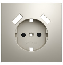 Накладка для розетки с заземлением и со шторками и 2хUSB type A Voltum S70 VLS000903