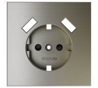 Накладка для розетки с заземлением и со шторками и 2хUSB type A Voltum S70 VLS000904