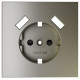 Накладка для розетки с заземлением и со шторками и 2хUSB type A Voltum S70 VLS000904