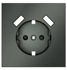 Накладка для розетки с заземлением и со шторками и 2хUSB type A Voltum S70 VLS000906