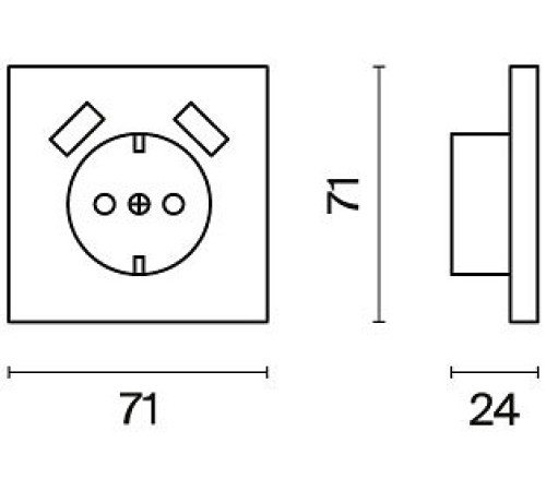 Накладка для розетки с заземлением и со шторками и 2хUSB type A Voltum S70 VLS000906