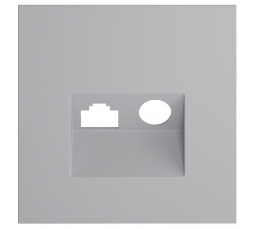 Накладка для ТВ-розетки и RJ-11 или RJ-45 Voltum S70 VLS002716