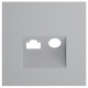 Накладка для ТВ-розетки и RJ-11 или RJ-45 Voltum S70 VLS002716