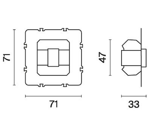 Механизм выключателя одноклавишного Voltum S70 VLS0101M