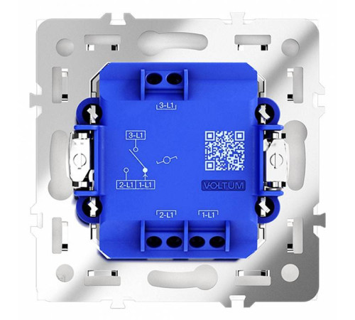 Выключатель проходной одноклавишный без рамки Voltum S70 VLS010302