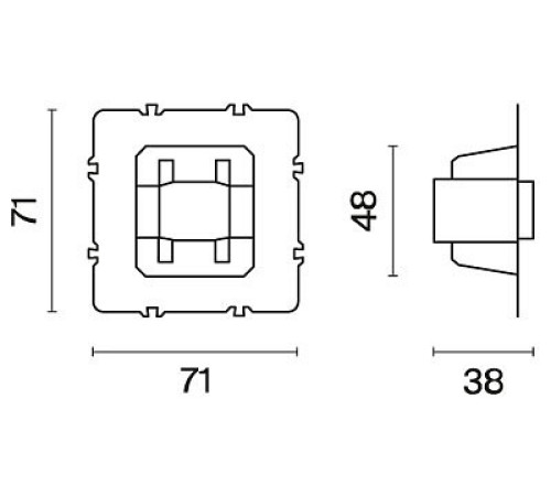 Механизм выключателя перекрестного одноклавишного Voltum S70 VLS0105M