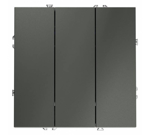 Выключатель трехклавишный без рамки Voltum S70 VLS030106