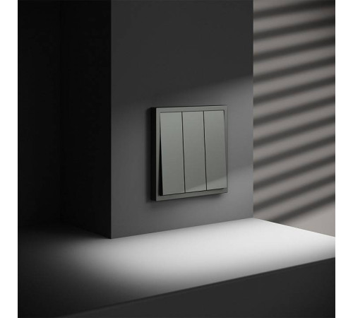 Выключатель трехклавишный без рамки Voltum S70 VLS030106