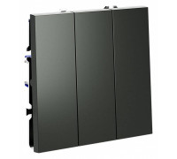 Выключатель трехклавишный без рамки Voltum S70 VLS030106