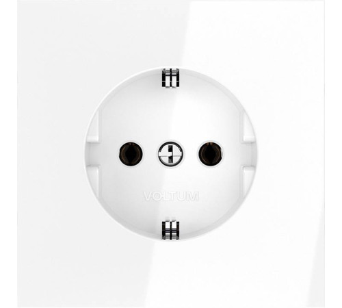 Розетка с заземлением, без рамки Voltum S70 VLS040101