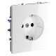 Розетка с заземлением, без рамки Voltum S70 VLS040101