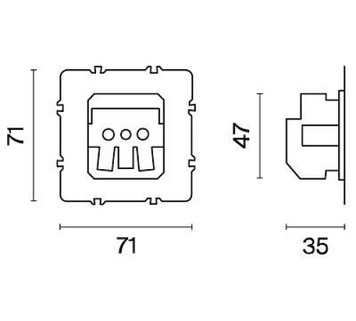 Механизм розетки с заземлением Voltum S70 VLS0401M