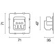Механизм розетки с заземлением Voltum S70 VLS0401M