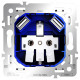 Механизм розетки с заземлением и со шторками и 2хUSB type A Voltum S70 VLS0404M