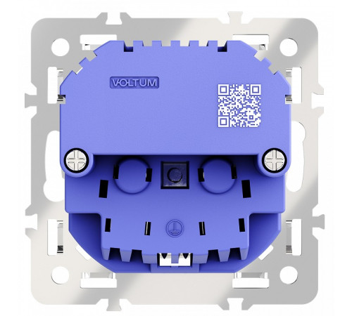 Механизм розетки с заземлением и со шторками и 2хUSB type A и C Voltum S70 VLS0405M