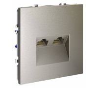 Розетка двойная Ethernet RJ-45 без рамки Voltum S70 VLS060204