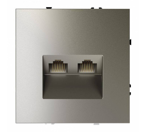 Розетка двойная Ethernet RJ-45 без рамки Voltum S70 VLS060204