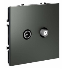 Розетка телевизионная и SAT оконечная без рамки Voltum S70 VLS060406