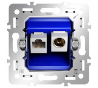 Механизм ТВ-розетки оконечные и розетки Ethernet RJ-45 Voltum S70 VLS0607M