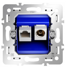 Механизм ТВ-розетки оконечные и розетки Ethernet RJ-45 Voltum S70 VLS0607M