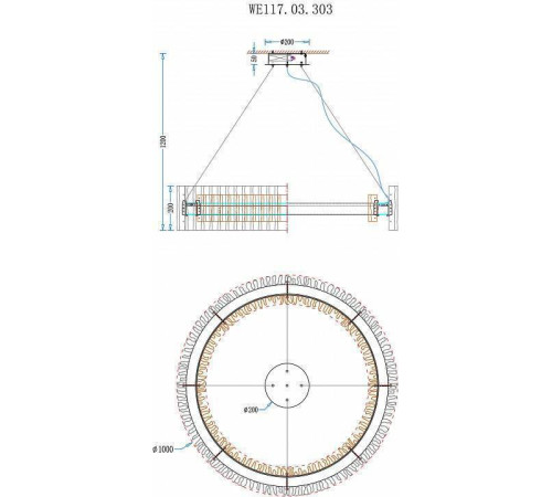 Подвесной светильник Wertmark Patricia WE117.03.303