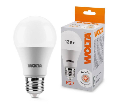 Лампа светодиодная Wolta E27 12Вт 4000K 25S60BL12E27