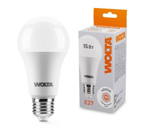 Лампа светодиодная Wolta E27 15Вт 4000K 25S60BL15E27