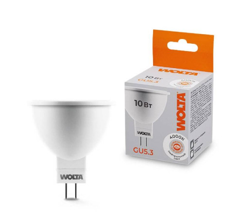Лампа светодиодная Wolta GU5.3 10Вт 4000K 25SMR16-220-10GU5.3