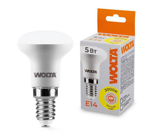 Лампа светодиодная Wolta E14 5Вт 3000K 25Y39R5E14