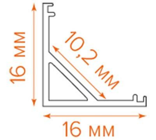 Короб накладной угловой внутренний Wolta WAP-S-16/16/2000-A
