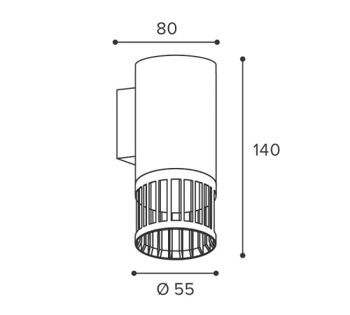 Накладной светильник Wolta PORTA WSL-GU10/W19W