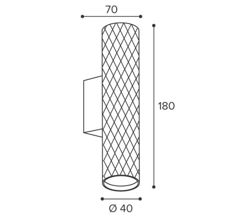 Накладной светильник Wolta Piccole WSL-MR11/W17BG